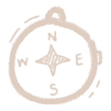 A compass with a star on it, guiding the way.