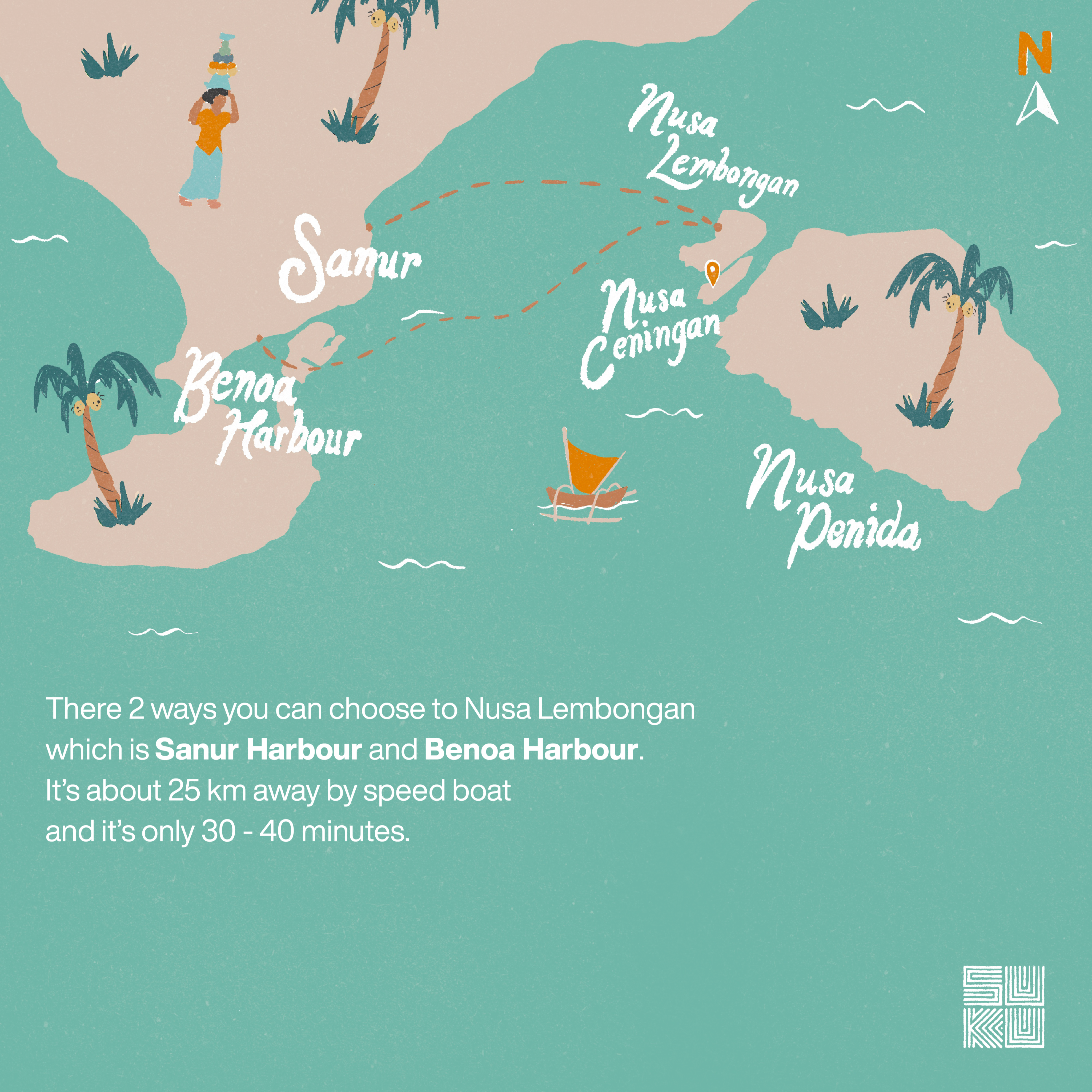 Direction to suku beach club